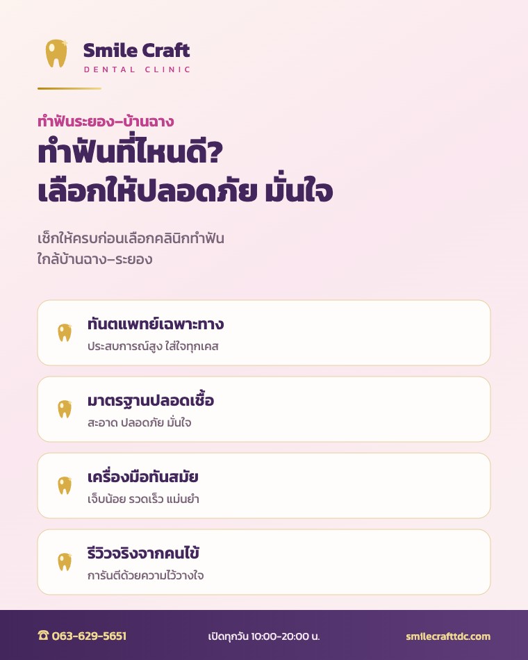ทำฟันระยอง ที่ไหนดี