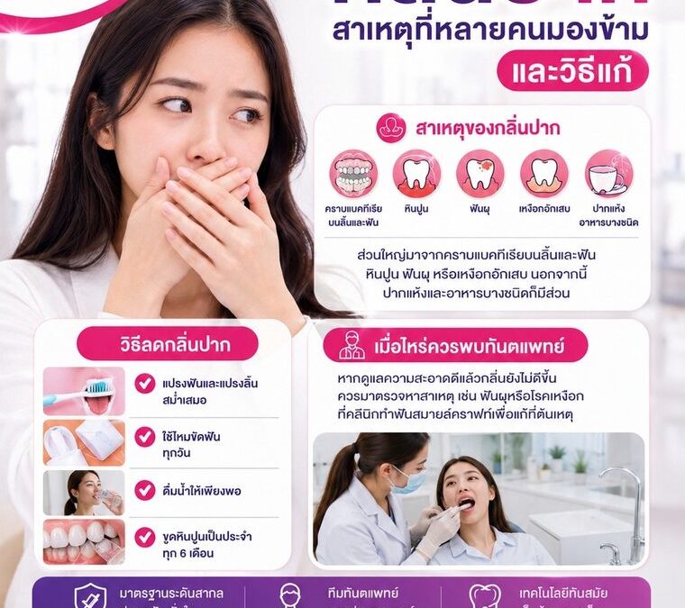 กลิ่นปาก สาเหตุที่หลายคนมองข้าม และวิธีแก้ | ทำฟันระยอง